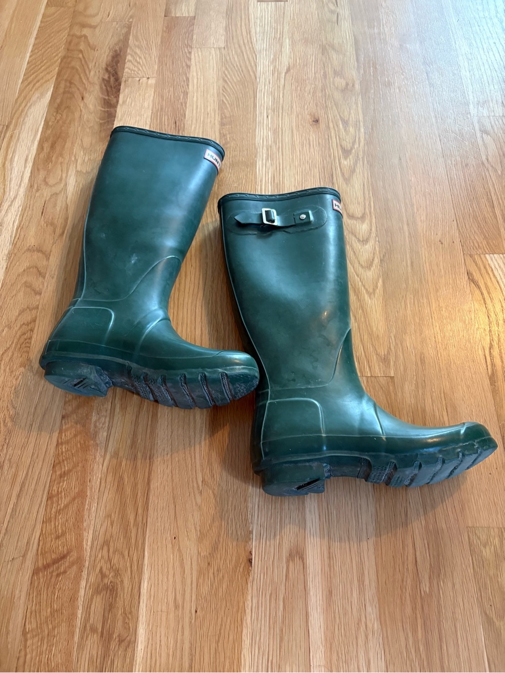Hunter Tall Waterproof Rain Boots in Dark Green
